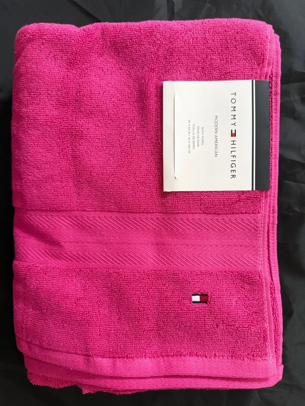 Tommy Hilfiger 10 Piece Vibrant Pink Cotton Bath Towel and Wash Cloth Set
